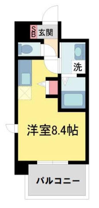 ONLYONE川西小花801の間取り