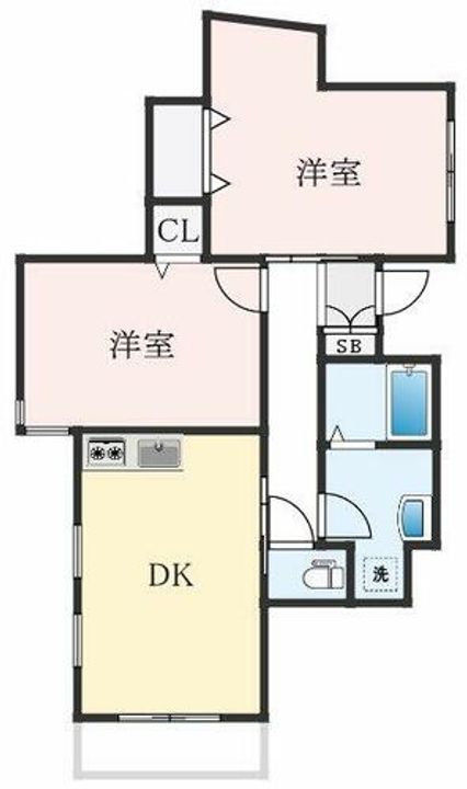 大阪府高石市東羽衣1丁目(マンション)の賃貸物件の間取り