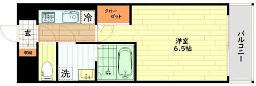 大阪府大阪市浪速区稲荷1丁目(マンション)の賃貸物件の間取り