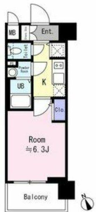 エスリード大阪平野プライムの間取り