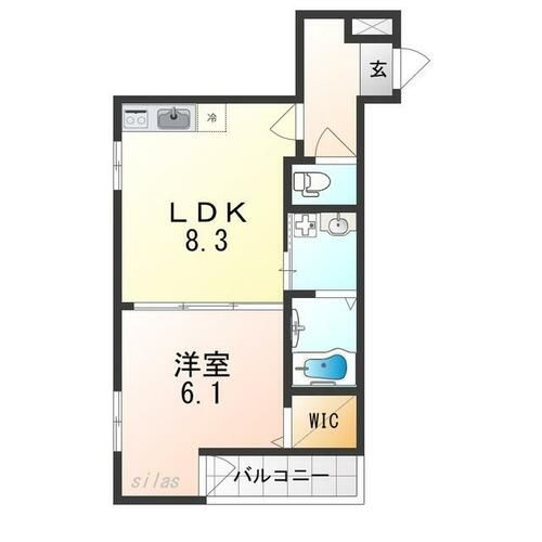 大阪府泉佐野市葵町4丁目(アパート)の賃貸物件の間取り