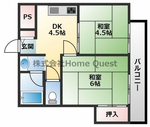 メゾン大和中小阪の間取り