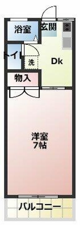 エクセルツイン西棟2Bの間取り