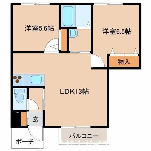 ヴィルグランディール上中の間取り