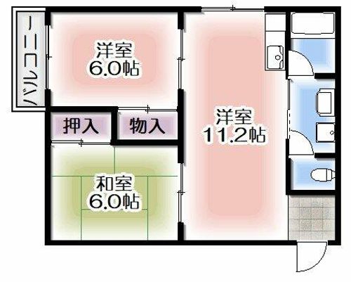 三ツ川マンションの間取り