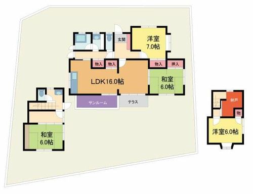 兵庫県宝塚市宝梅1丁目(一戸建)の賃貸物件の間取り