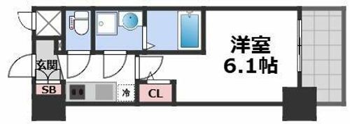 エスリード難波AGREAの間取り