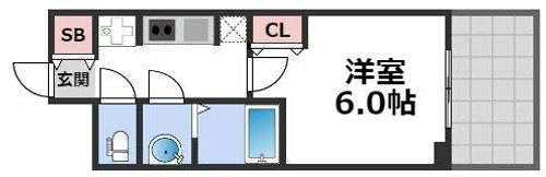 エステムコート難波サウスプレイスⅧハイドの間取り