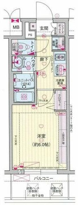 大阪府大阪市生野区鶴橋3丁目(マンション)の賃貸物件の間取り