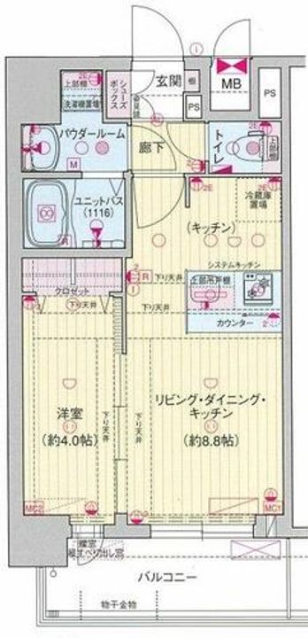 プレサンス鶴橋トレヴィエの間取り
