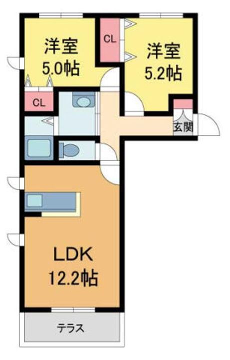 千種ハイツB棟203の間取り