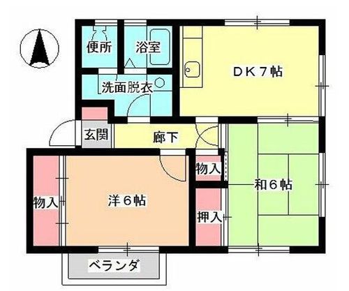 兵庫県姫路市網干区坂出(アパート)の賃貸物件の間取り