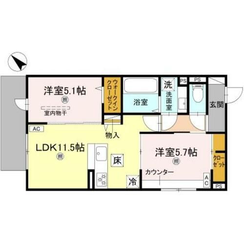兵庫県神戸市須磨区大田町4丁目(アパート)の賃貸物件の間取り