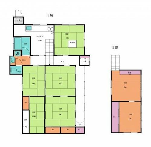 愛知県新城市作手白鳥字宮前(一戸建)の賃貸物件の間取り