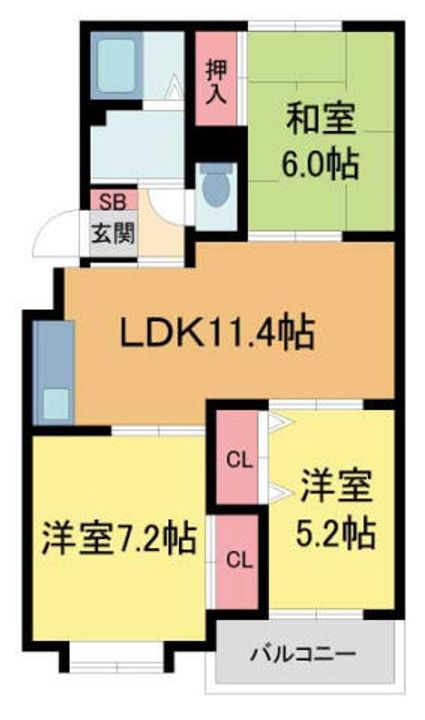 ヴィラ宝塚宝松苑の間取り