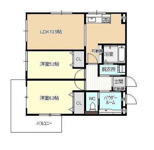 コーポやすり苑の間取り