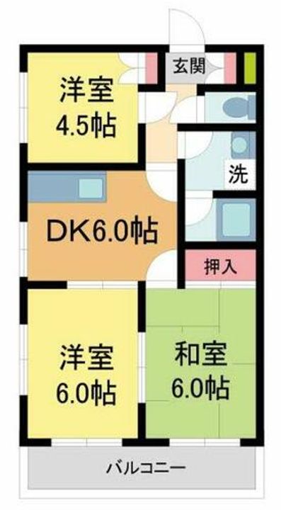 ドエル旭ヶ丘の間取り