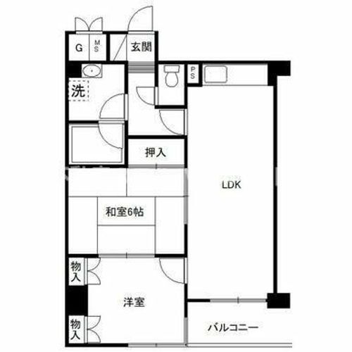 シャルミーユ桜ヶ丘403の間取り
