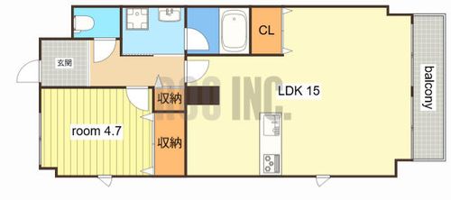 シャトー日東C308の間取り