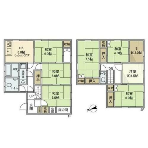 兵庫県姫路市飯田(一戸建)の賃貸物件の間取り
