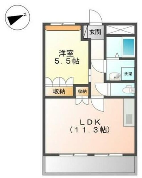 ビラージュ新野辺106の間取り