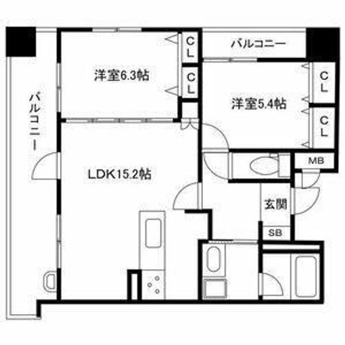 グラジオ元町プレミアム901の間取り