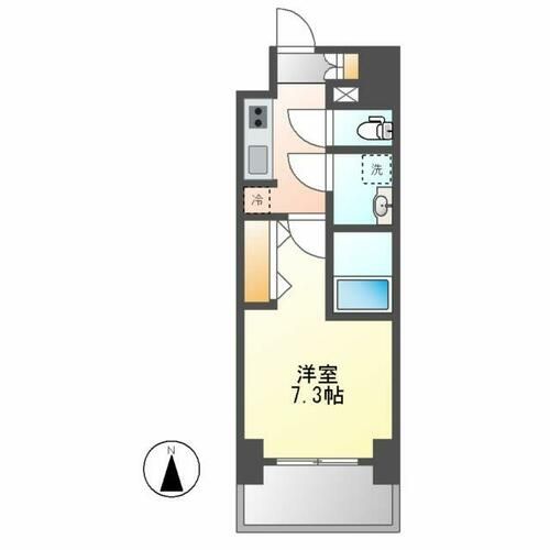S-RESIDENCE亀島駅前ascent (アセント)203の間取り