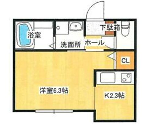Sunrise姫路1Cの間取り