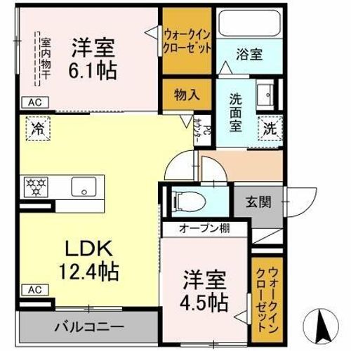 グランカメリア201の間取り