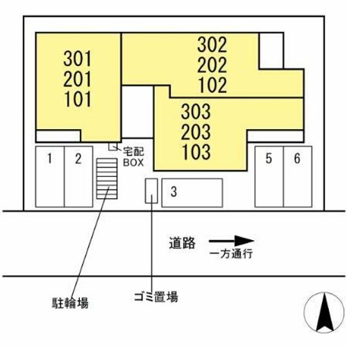グランカメリア201の地図