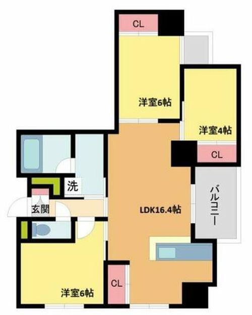 グランデージ池田栄本町503の間取り