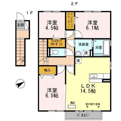 サニーハイム伊伝居の間取り