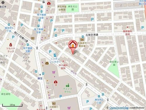 ベレーザ麻生302の地図