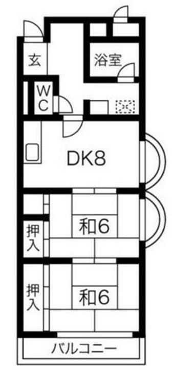 兵庫県神戸市長田区上池田3丁目(マンション)の賃貸物件の間取り
