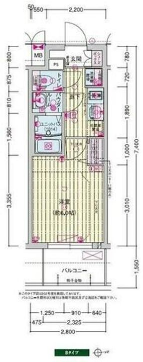 大阪府大阪市城東区東中浜9丁目(マンション)の賃貸物件の間取り