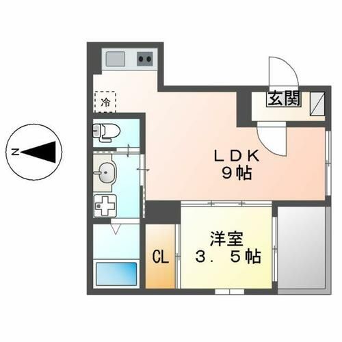 ハーモニーテラス烏森町Ⅱ302の間取り