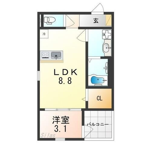 大阪府高石市西取石1丁目(アパート)の賃貸物件の間取り