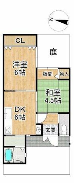 京都府京都市北区紫野上御輿町(一戸建)の賃貸物件の間取り