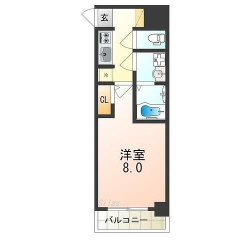 大阪府堺市北区東雲東町1丁(マンション)の賃貸物件の間取り