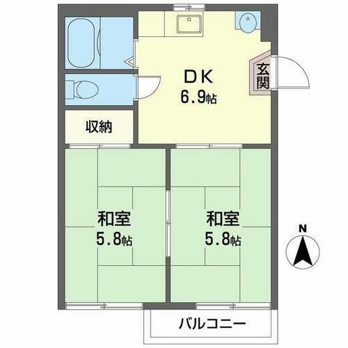 ラヴェール杏0202の間取り