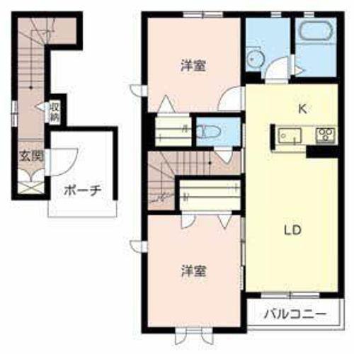 シャーメゾン若江本町0201の間取り