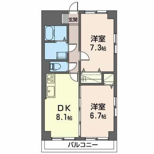 21北堀江(トニーワンキタホリエ)0403の間取り