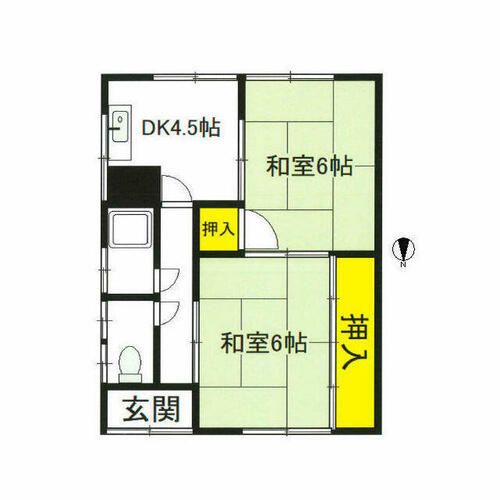 新林おうきつ荘EASTの間取り