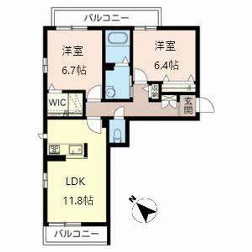 フェリオ城山台ウエスト0305の間取り