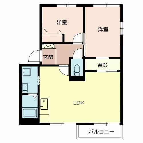 ハイツあすか路II0201の間取り