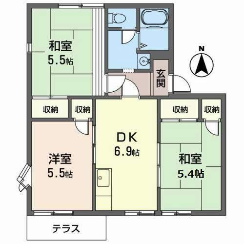 タウニー鴻池0102の間取り