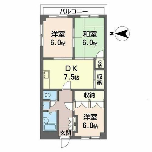 ハーティ忍ヶ丘V番館0403の間取り