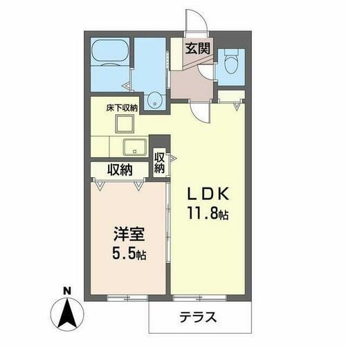 シャーメゾンひえ島0101の間取り