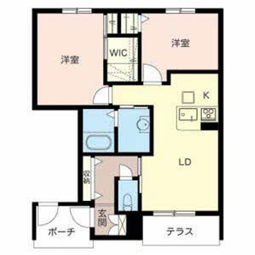 Le.Bois箕面A101の間取り