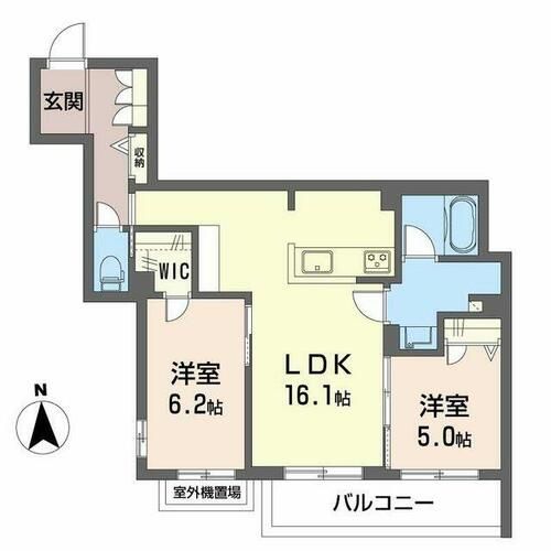 シャーメゾン エヌーノ0202の間取り